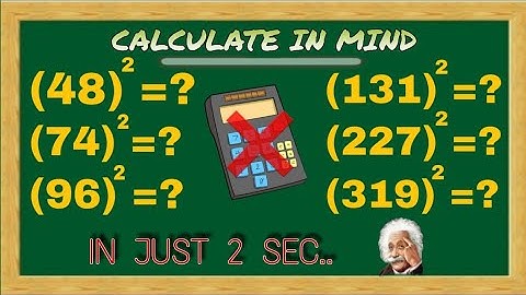 Short trick for finding square of any number // Easy Math Tricks // Math