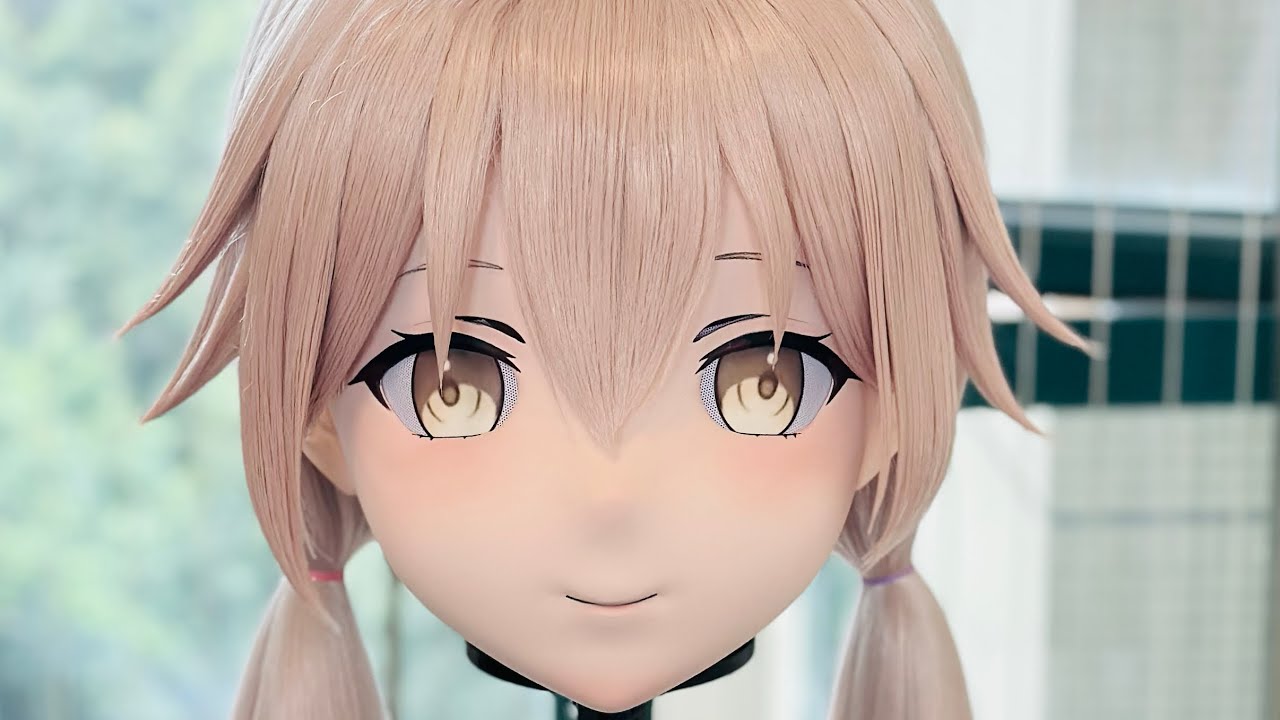 Full head with lock kigurumi mask customize character for show - YouTube