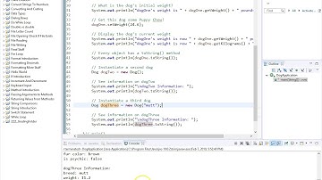 Java 6.3- Class Creation- Part 3- Constructors
