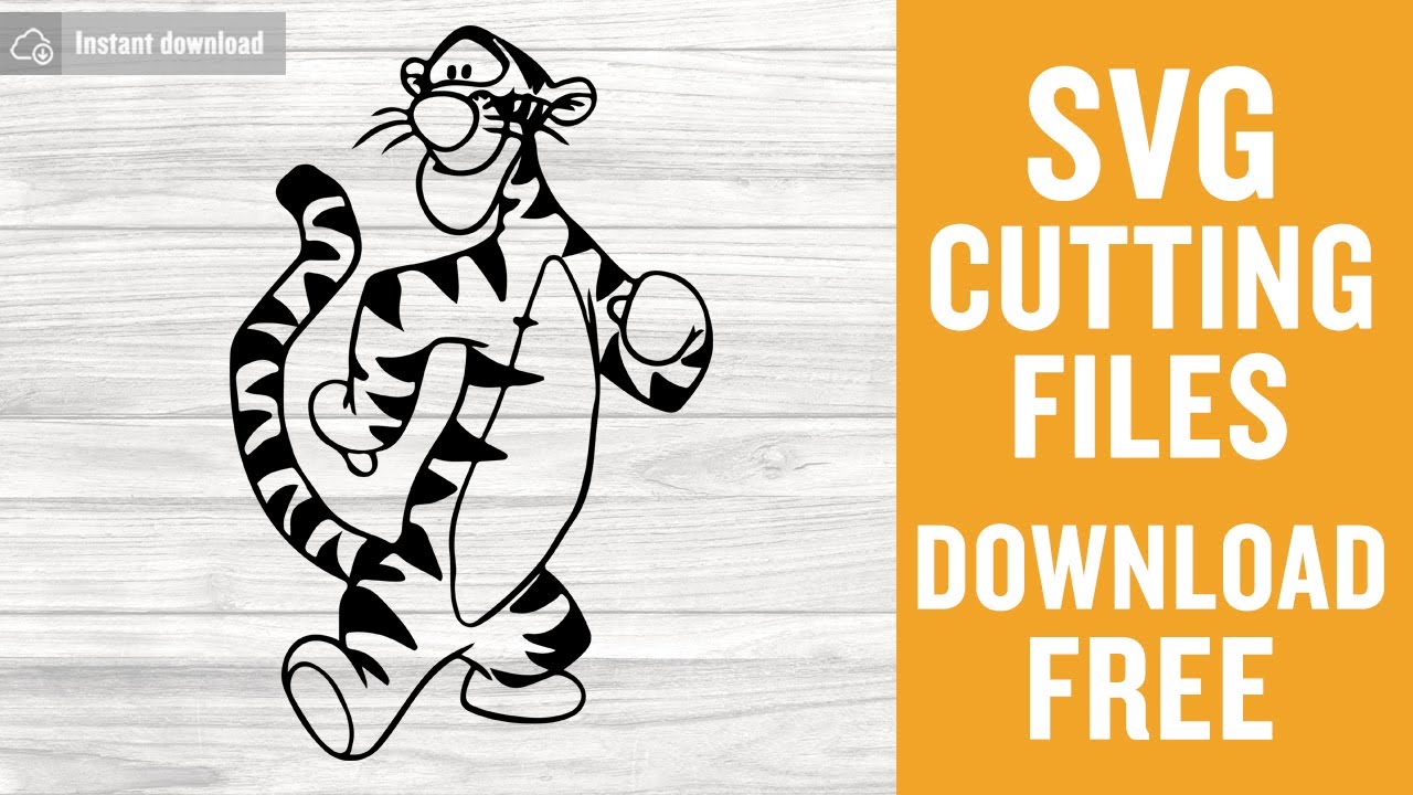 Tigger Svg Free Cutting Files for Silhouette Instant Download - YouTube