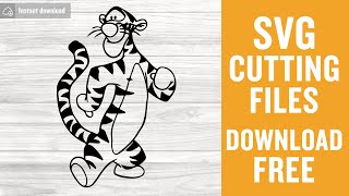 Download Tigger Svg Free Winnie The Pooh Svg Best Disney Svg Files Digital Download Shirt Design Silhouette Cameo Tiger Svg Animal Svg 0490 Freesvgplanet