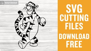 Download Tigger Svg Free Winnie The Pooh Svg Best Disney Svg Files Digital Download Shirt Design Silhouette Cameo Tiger Svg Animal Svg 0490 Freesvgplanet