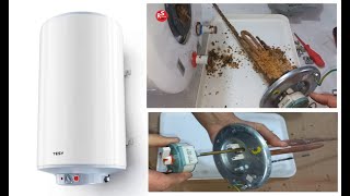 TESY Electric Water Heater Replacing the #thermostat Opening and Cleaning #homemade #waterheater