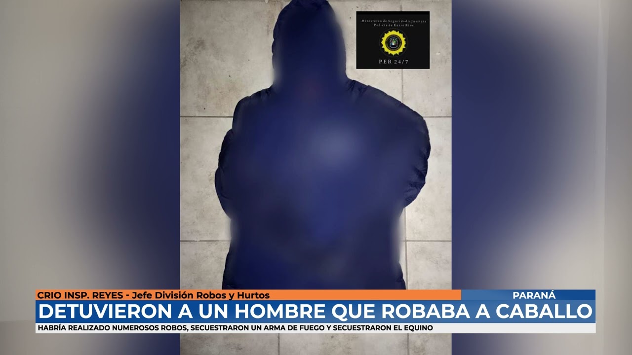 Crio. Insp. Reyes - Detuvieron a hombre que robaba a caballo, secuestraron un arma y al equino