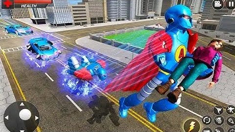 Flying Hero Robot Transform Car: Robot Games,(1) Android games play
