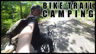 STEALTH CAMPING ON A BIKE TRAIL -  Waterfalls, Valleys, and Adventure