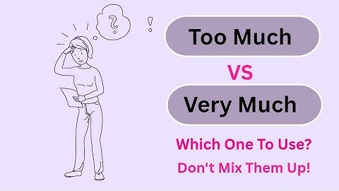 English Grammar Exercise: Learn "Too Much" vs "Very Much" in Minutes.