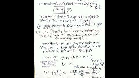Single Slit Diffraction and Uncertainty Principle