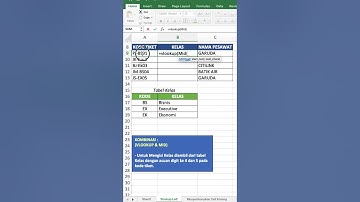 Cara kombinasi rumus Vlookup dan MID  #belajarexcel #excelfunction #exceltips #microsoftexcel