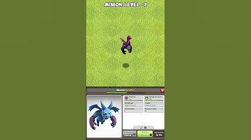 Upgrading Minion Level 1 To Max And All Details Hitpoint And Damage😱😱 #shorts #clashofclans #coc