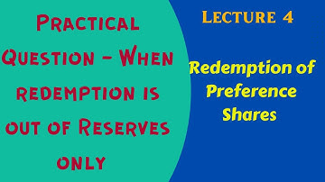Redemption of Preference Shares -  Practical Question - Out of Reserves