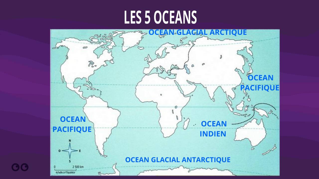 Géographie Les Océans Et Les Continents De La Planète