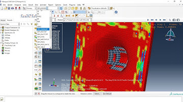 Simulation air blast load over reinforced concrete wall with Johnson-Holmquist behavior in Abaqus