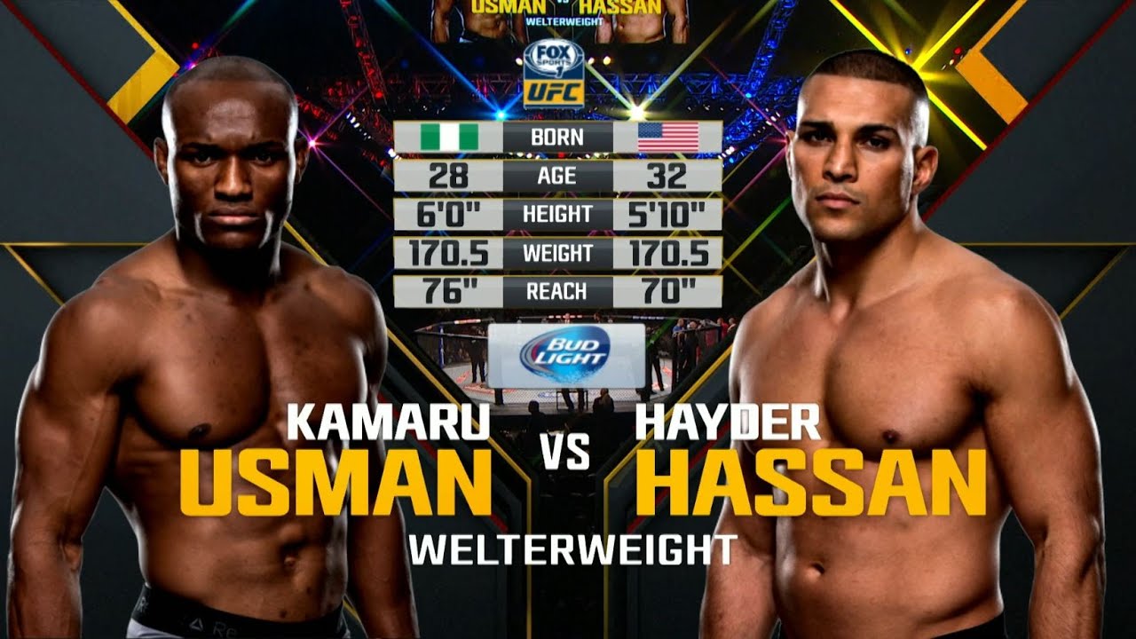 UFC Debut Kamaru Usman vs Hayder Hassan Free Fight