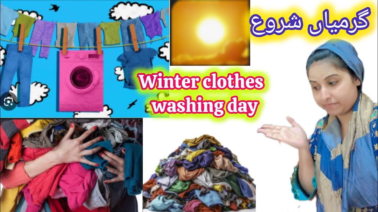 Sardi khtm🥶garmiyan start🌤️ washing day 👚