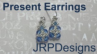 Present Earrings Beading Tutorial