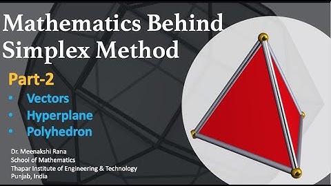 Mathematics Behind Simplex Method |Part-2| Vectors, Hyperplane, Polyhedron