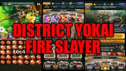 Legendary Game Of Heroes: District Yokai Event Gameplay/Team Testing (Fire Slayer)