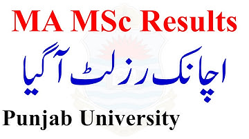 MA MSc Annual 2022 Result PU Announced Check Result