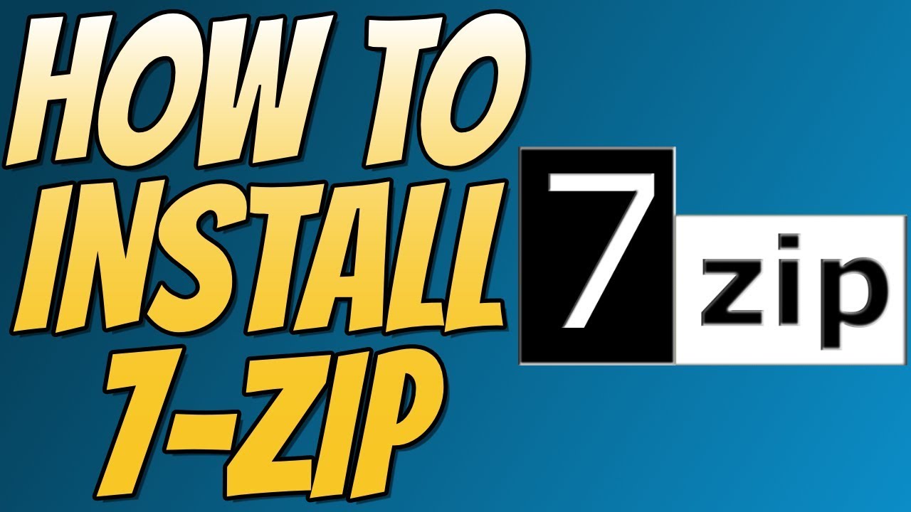 how to unzip a 7zip download and install it