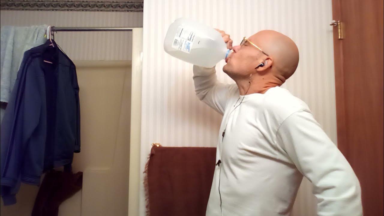 Chugging/drinking gallon of water again a little faster YouTube