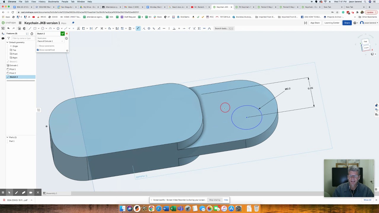 Learn OnShape: Using Variables to Draw Gyroscope Fidget Spinner Key Chain 