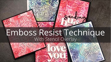 Lavinia World - Emboss Resist Technique with Stencil Overlay