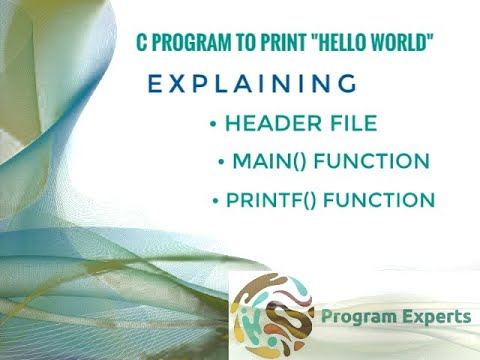 C Program to print Hello World | C programming tutorial - YouTube