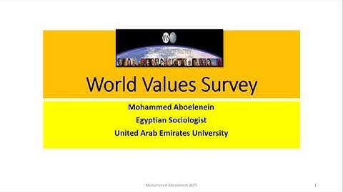 WVS Wave 7 Data Public Launch Talk: Mohammed Aboelenein