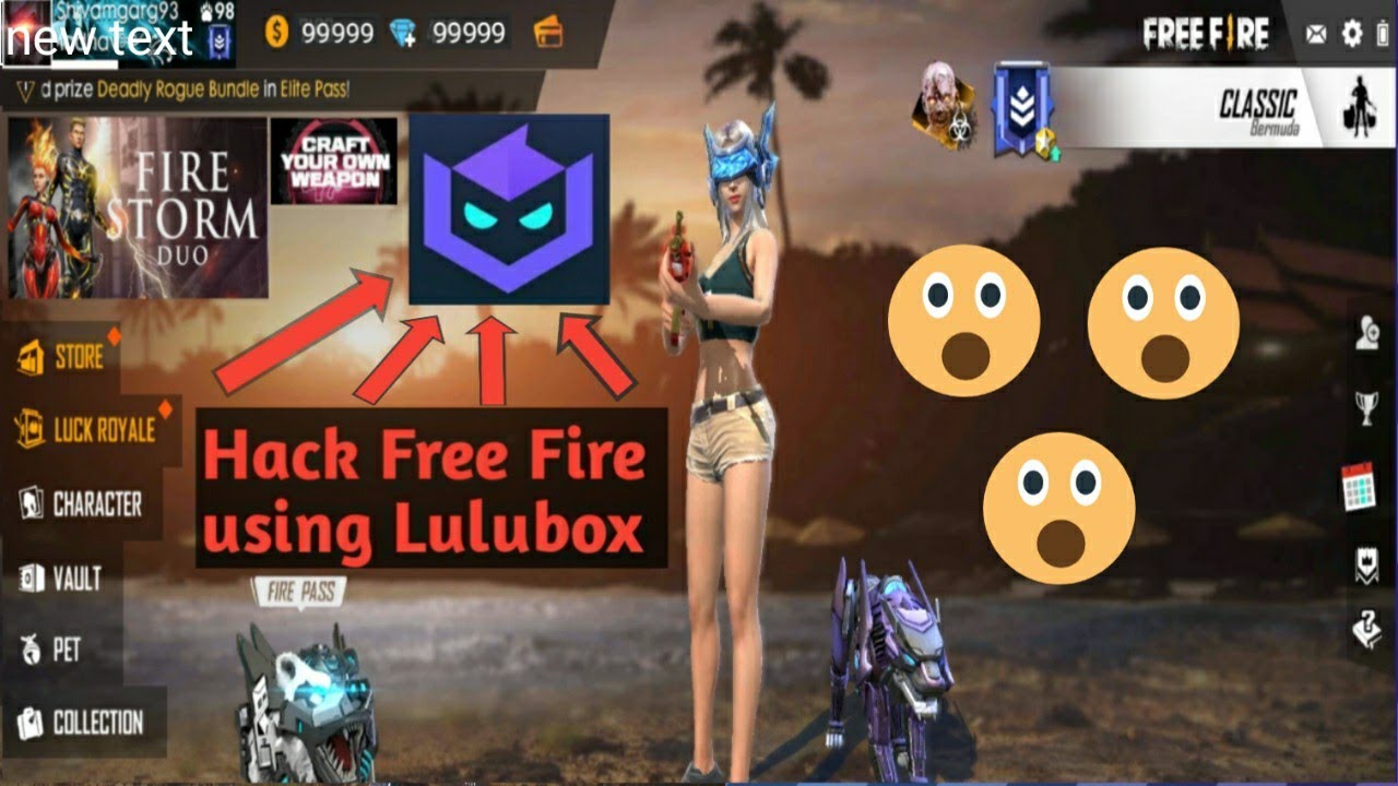 How To Change Free Fire Game Using Lulubox Apk And Make Everything Unlocked By Shivam Garg