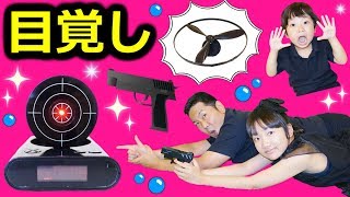 ★「めざまし時計と対決！」空飛ぶ目覚まし！★Showdown against alarm clock★