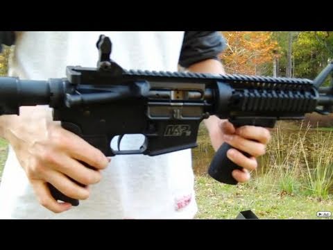 AR-15 SBR Bumpfire (100 Rounds of a Solid Stream of Led)