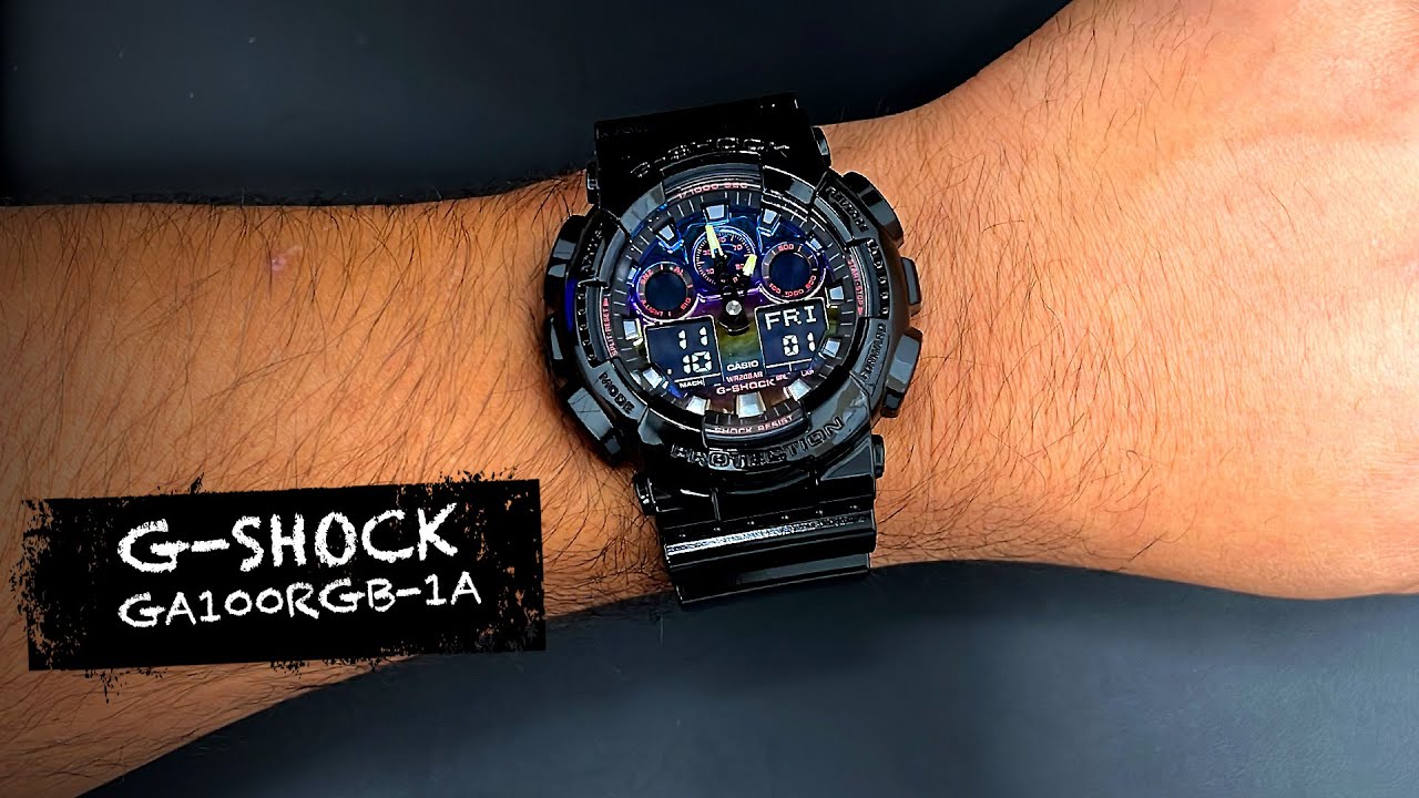 Casio G-Shock GA100RGB-1A Rainbow Dial