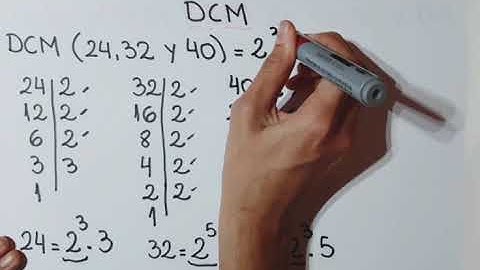 MCM y DCM (Mínimo común múltiplo/Divisor común mayor)