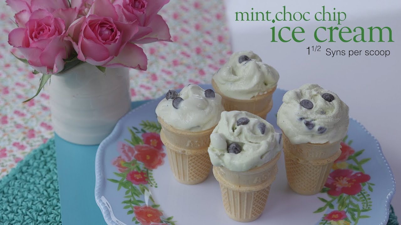 Slimming World Mint Choc Chip Ice Cream Recipe 1 Syns Per Scoop Youtube Slimming World Mint Choc Chip Ice Cream Recipe 1 Syns Per Scoop Youtube