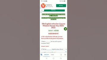 9th English refresher course model answer