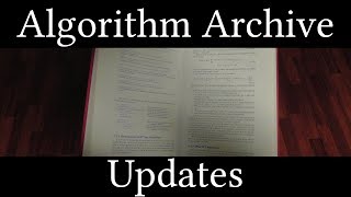 Algorithm Archive Updates