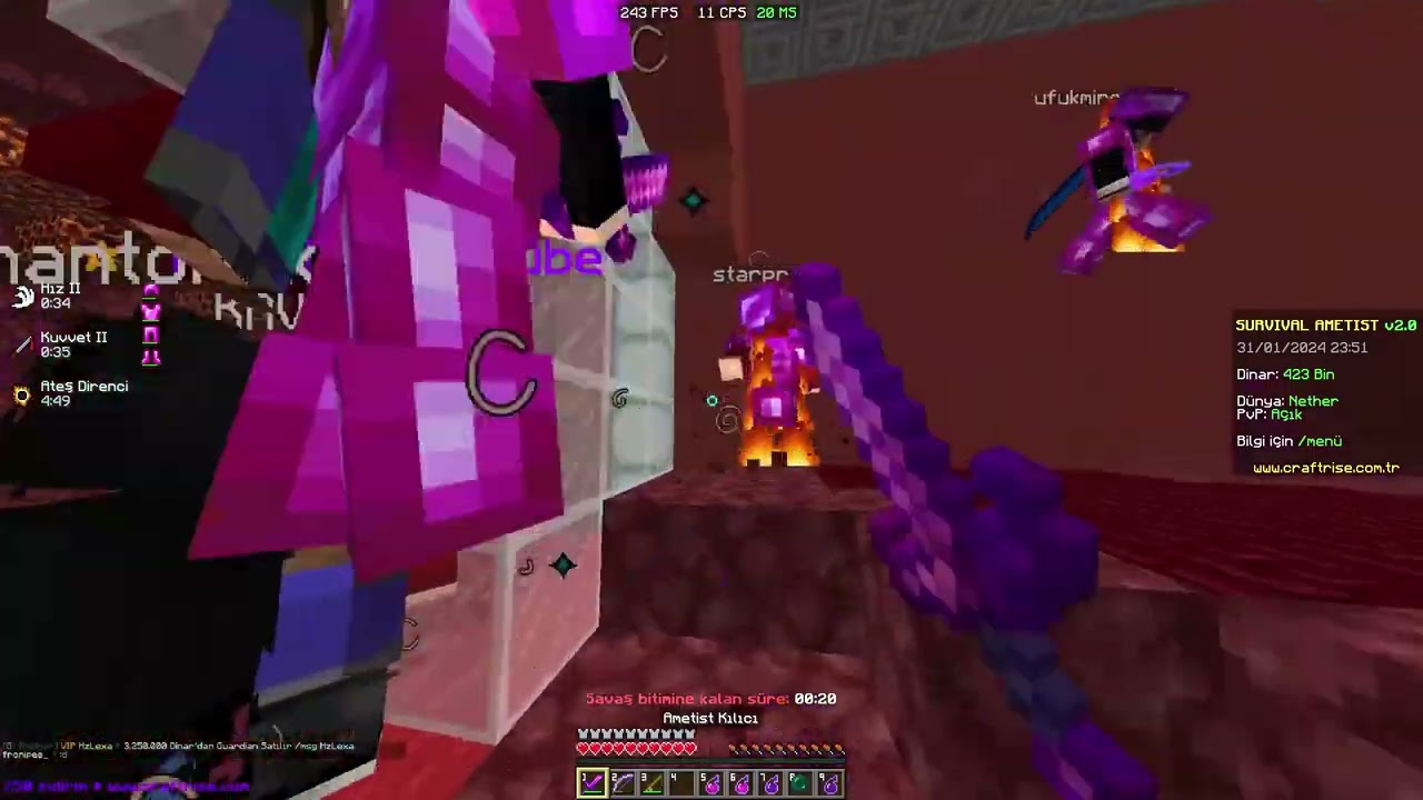 Craftrise Survival Ametist Karışık PvP #7