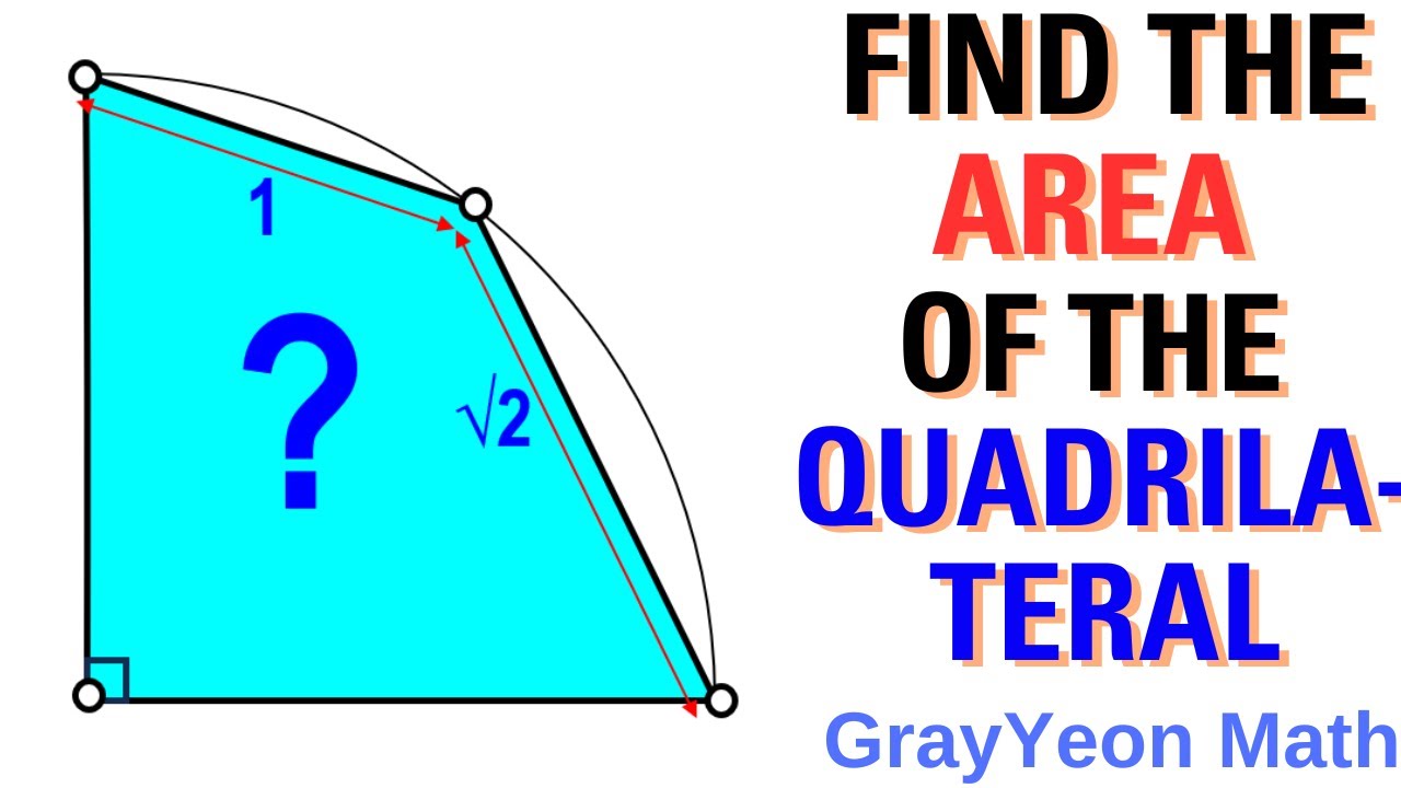 Find the area of the quadrilateral Important Geometry skills explained 