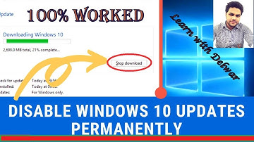 How to permanently disable/stop windows update | windows 11 | windows 10