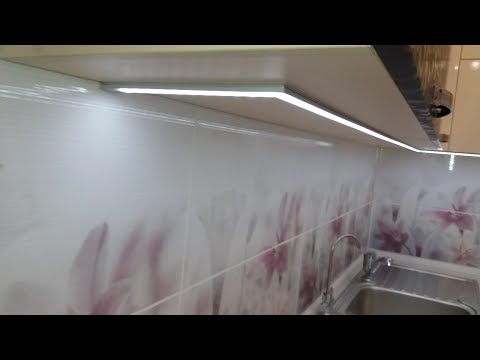 Подсветка рабочей зоны кухни. Светодиодная подсветка.