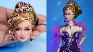 💜AMETHYS💜 Gorgeous DIY Barbie Doll Dresses ~ Barbie Collector Gemstone Doll Makeover