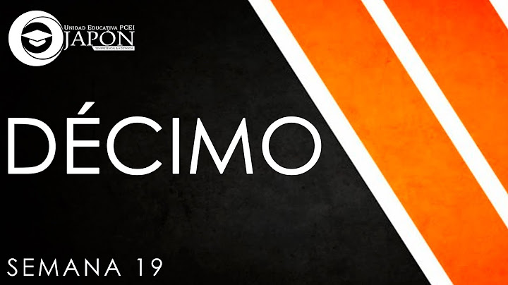 SEMANA 19 DECIMO