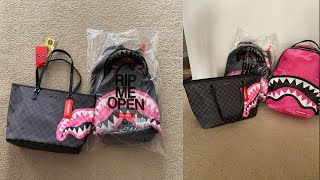 Sprayground Sharks in Paris Backpack Triple Unboxing and Review