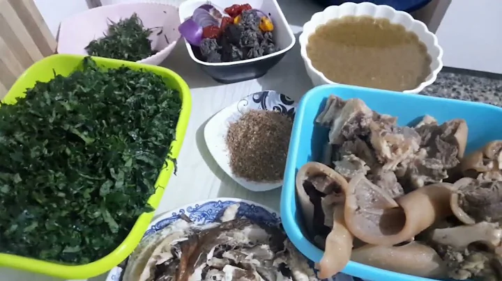 how to make vegetable soup using fresh Ugu, waterleaf and okazi