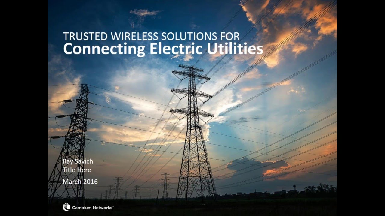 Electric Utilities Wireless Broadband Solutions webinar YouTube