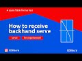 How to receive backhand serve in table tennis on high level