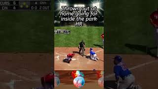 Thrown out at home going for inside the park HR #mlb #baseball