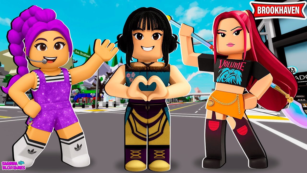AS GUERREIRAS DO KPOP INVADINDO CASAS NO BROOKHAVEN!! ROBLOX