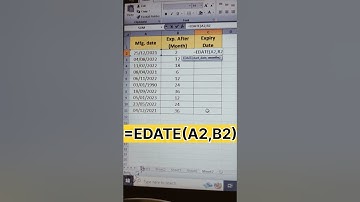 How to find expiry date in excel @shorts @excel @microsoftexcel #shorts #trending #ytshorts